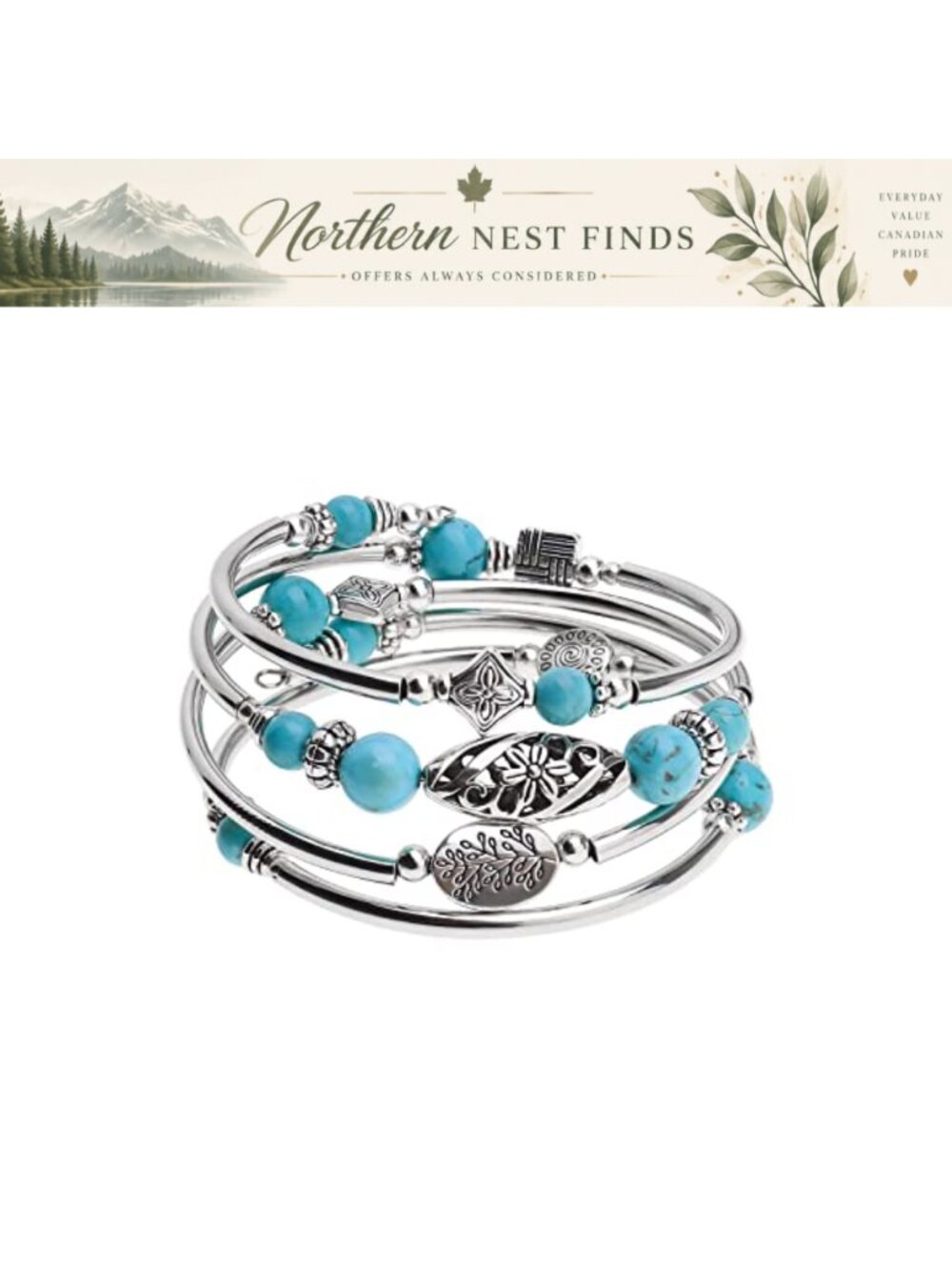 Bohemian Turquoise Beaded Chakra Layered Wrap Bracelet Women